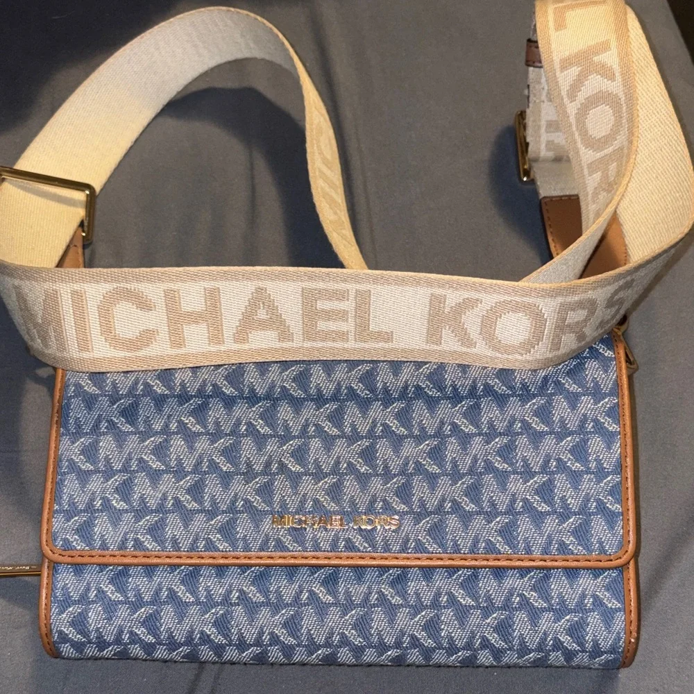 Michael Kors Blue and Brown women’s bag - Picture 1 of 8
